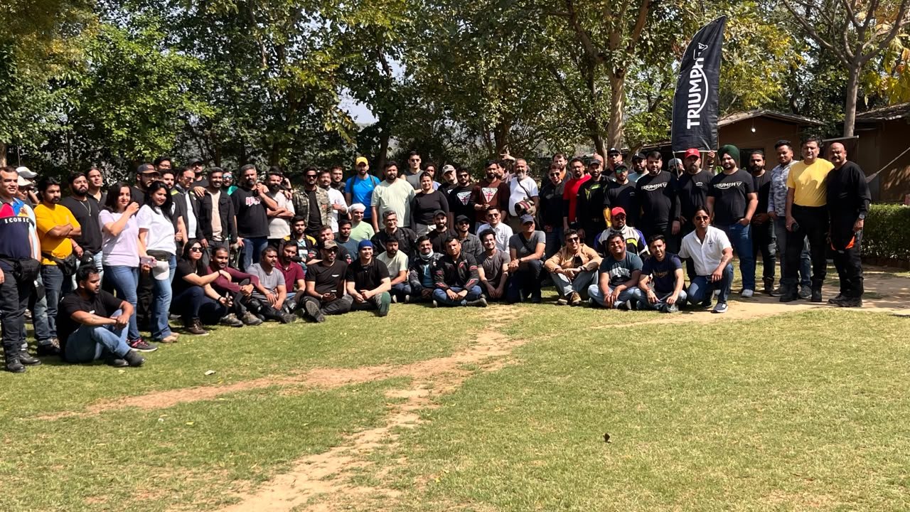 A large group gathered on the lawns at The DNA Camp
